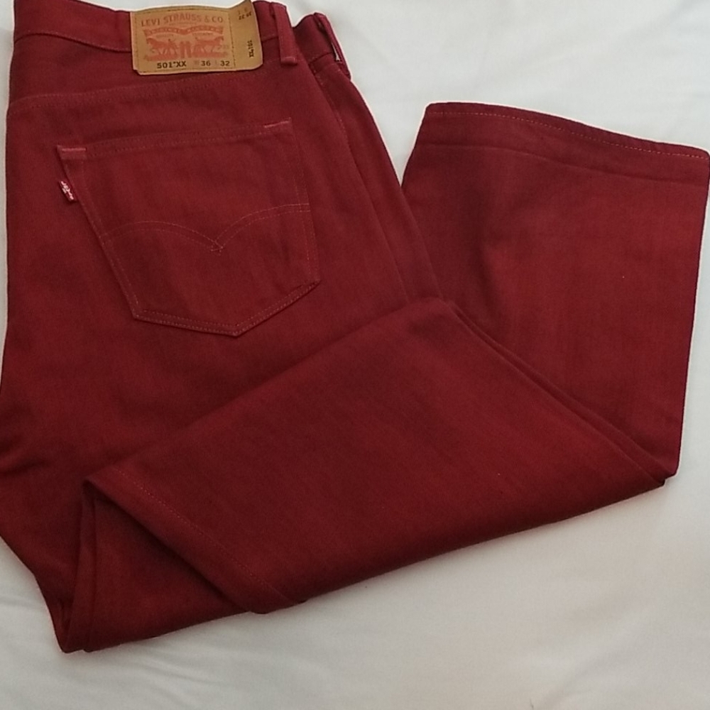 501XX Dark Red Levi's Original Riveted